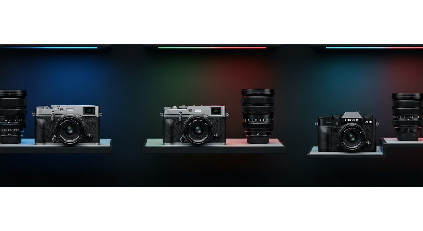 Cámaras Fujifilm en exhibición